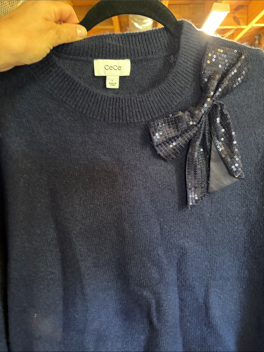 Navy sweater